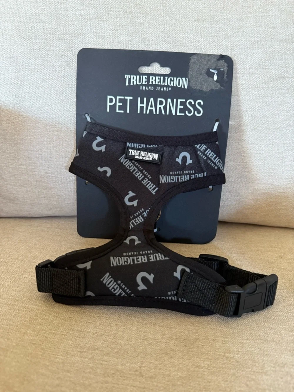 TRUE RELIGION black Pet Harness NWT S